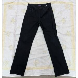 NYDJ Not Your Daughter’s Jeans Women’s Black Straight Leg Size 6 Studded Back Po